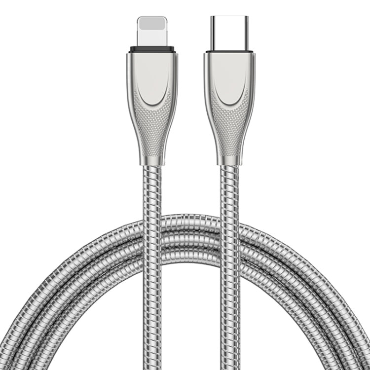 ADC-009 USB-C / Type-C to 8 Pin Zinc Alloy Hose Fast Charging Data Cable, Cable Length: 1m�������...