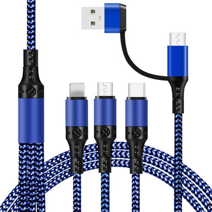 5 in 1 3A 1.2m Two-color Braided Fast Charging Data Cable