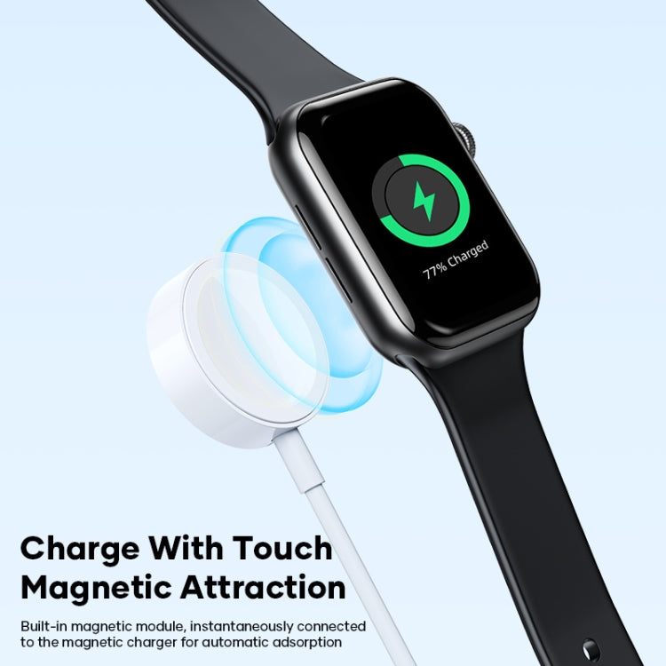 3 in 1 USB-C / Type-C to 8 Pin + USB-C / Type-C + Magnetic Watch Wireless Charger Data Cable, Cab...