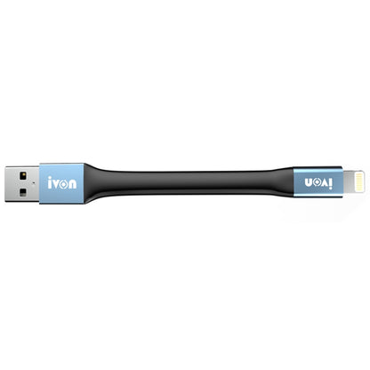 IVON CA90 2.4A USB to 8 Pin Portable Data Cable with Ring, Length: 14.5cm, 8 Pin