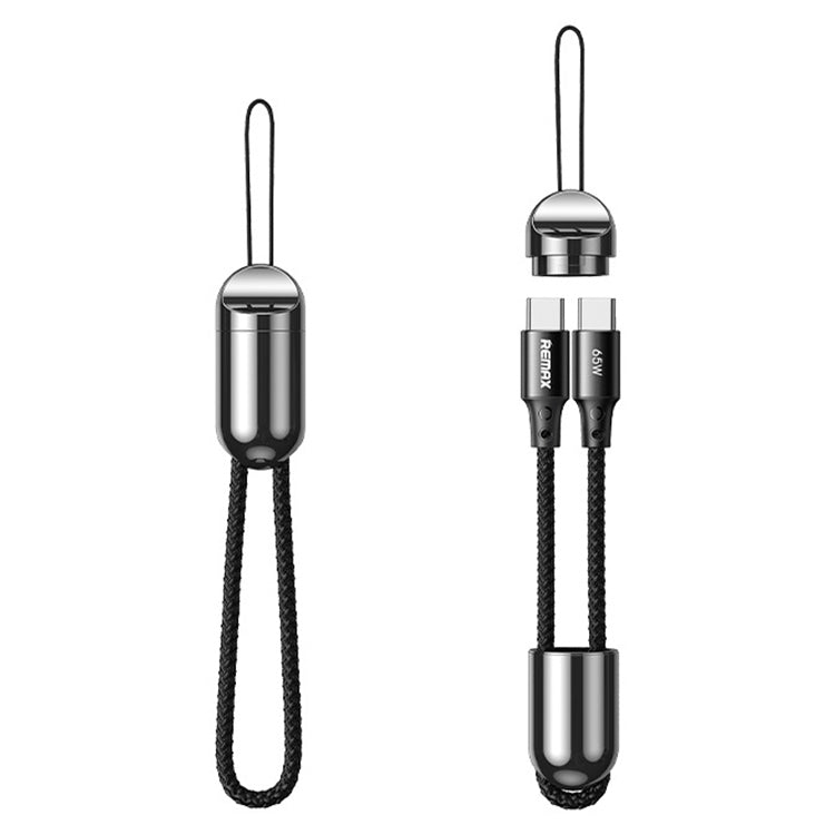 REMAX RC-140a Thor Series 65W USB-C / Type-C to USB-C / Type-C Portable Lanyard Data Cable, Cable...