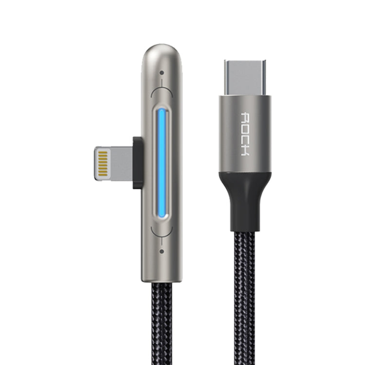 ROCK RCB0811 M3 20W USB-C/Type-C to 8 Pin Zinc Alloy Fast Charging Mobile Game Data Cable, Length...