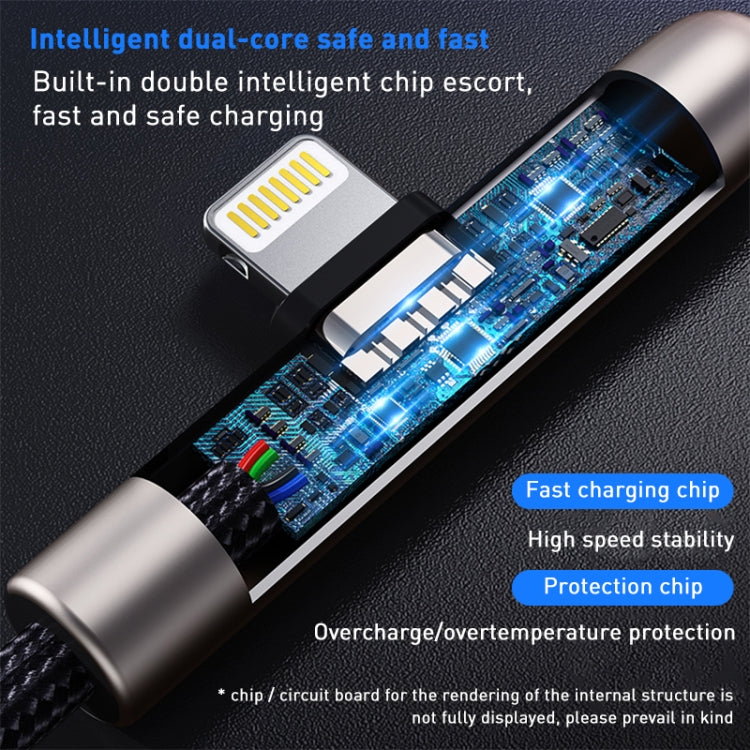 ROCK RCB0811 M3 20W USB-C/Type-C to 8 Pin Zinc Alloy Fast Charging Mobile Game Data Cable, Length...