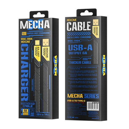 WK WDC-190a Mech Series 6A USB to USB-C/Type-C Fast Charge Data Cable, Length: 1m����������������...