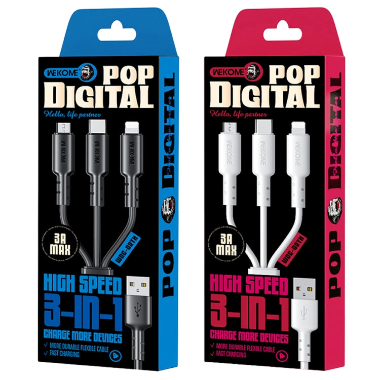WEKOME WDC-02 3A 3 in 1 PVC Data Cable