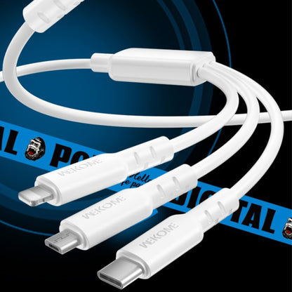 WEKOME WDC-02 3A 3 in 1 PVC Data Cable