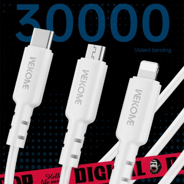 WEKOME WDC-02 3A 3 in 1 PVC Data Cable