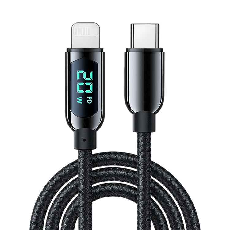 Mutural Li-CC001 1.2m PD20W Digital Display USB-C / Type-C to 8 Pin Charging Data Cable����������...