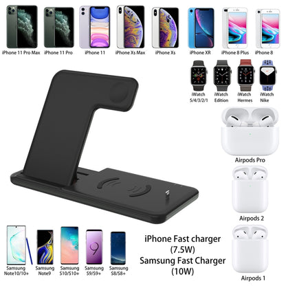 Q20 4 In 1 Wireless Charger Charging Holder Stand Station with Adapter For iPhone / Apple Watch /...