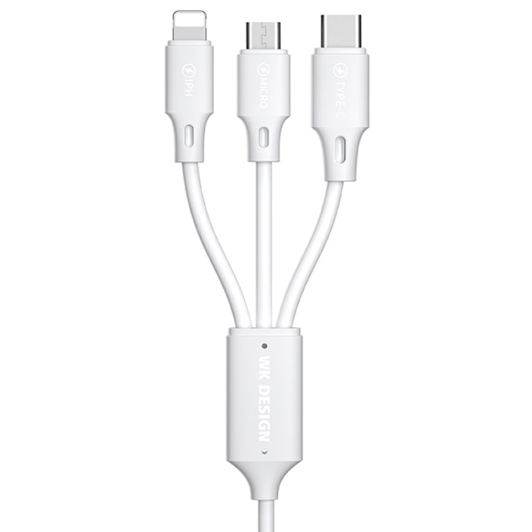 WK WDC-103 8 Pin + Micro USB + Type-C / USB-C Charging Data Cable