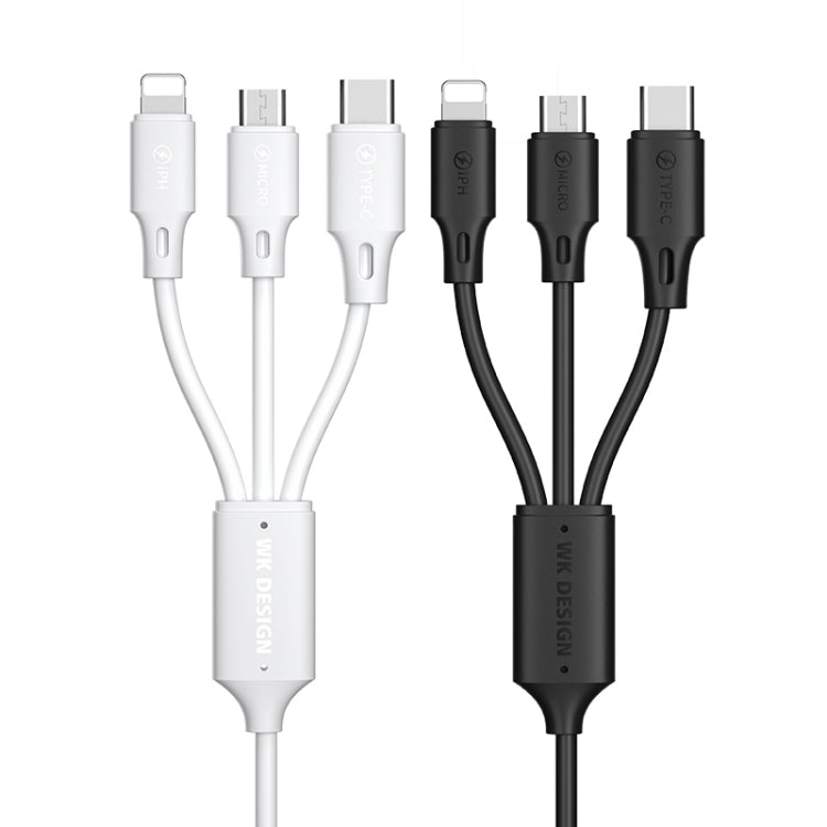 WK WDC-103 8 Pin + Micro USB + Type-C / USB-C Charging Data Cable