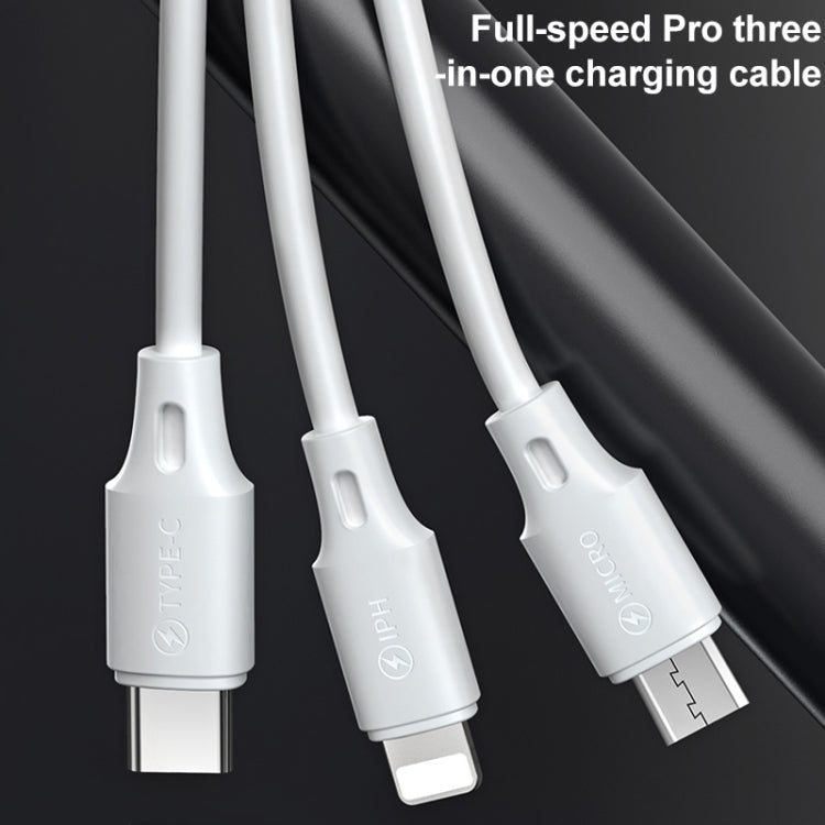 WK WDC-103 8 Pin + Micro USB + Type-C / USB-C Charging Data Cable