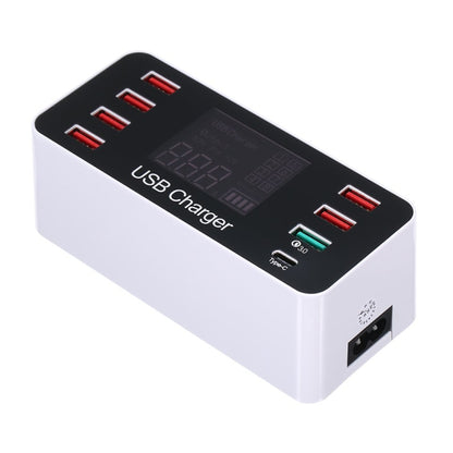 A9 Plus (Global Version) Multi-function AC 100V~240V 8 Ports USB Digital Display LCD Detachable C...