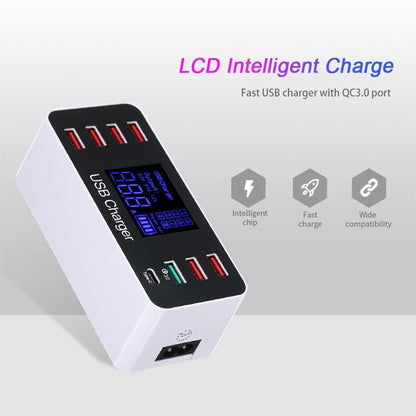 A9 Plus (Global Version) Multi-function AC 100V~240V 8 Ports USB Digital Display LCD Detachable C...