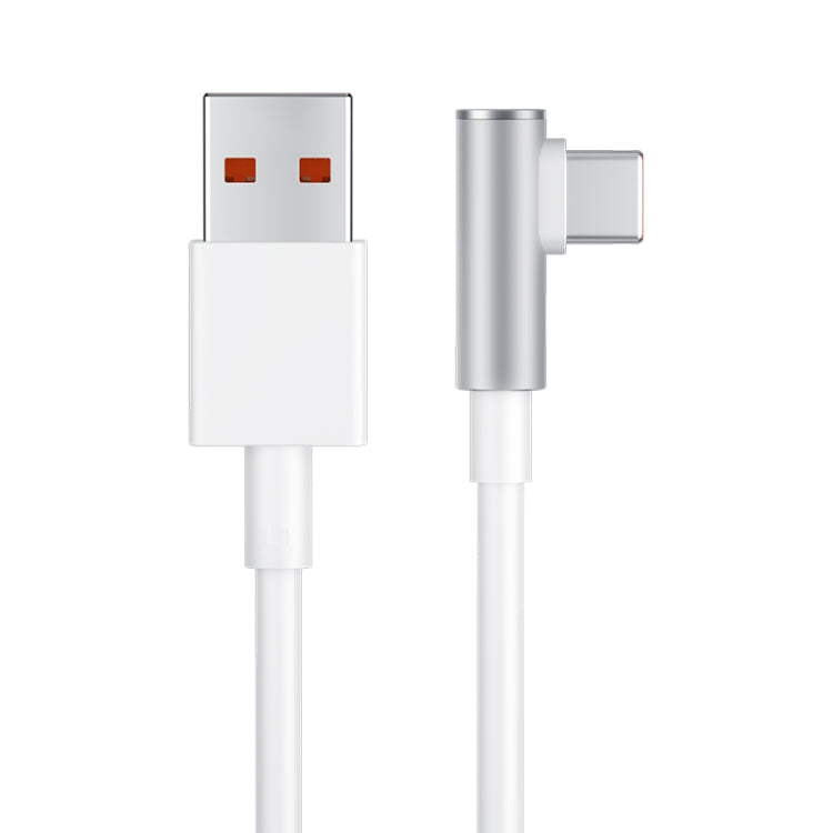 Original Xiaomi 6A USB to USB-C / Type-C 90 Degree Elbow Fast Charging Data Cable, Length: 1.5m��...