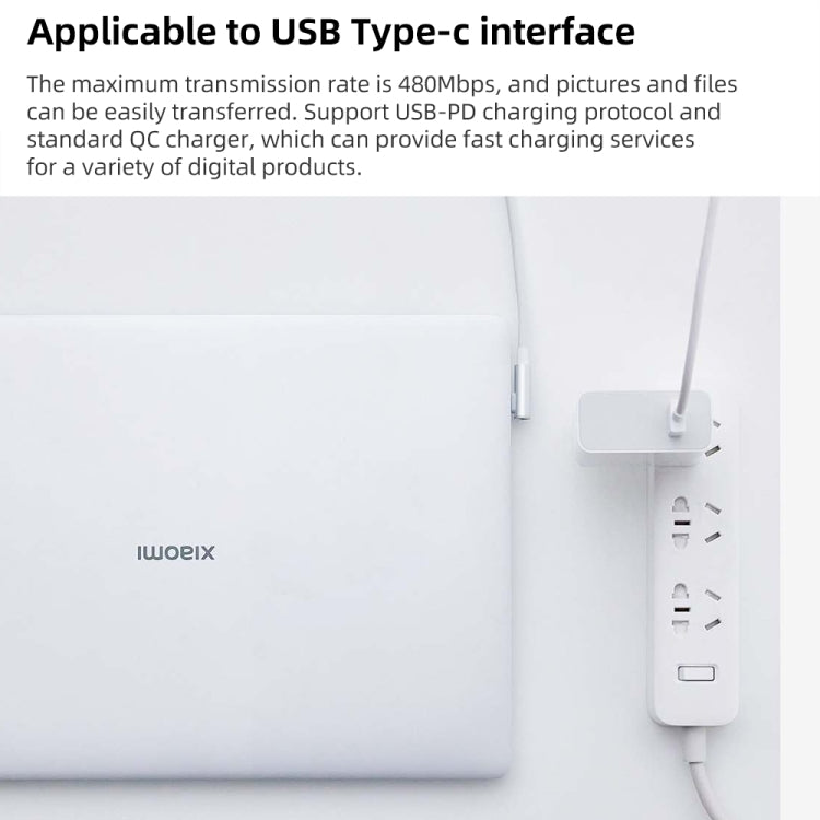 Original Xiaomi 6A USB to USB-C / Type-C 90 Degree Elbow Fast Charging Data Cable, Length: 1.5m��...