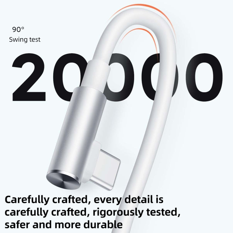 Original Xiaomi 6A USB to USB-C / Type-C 90 Degree Elbow Fast Charging Data Cable, Length: 1.5m��...