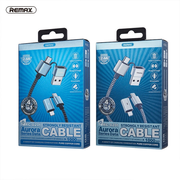 RC-020t 2.4A Aurora Series 4 in 1 Data Snyc Charging Cable