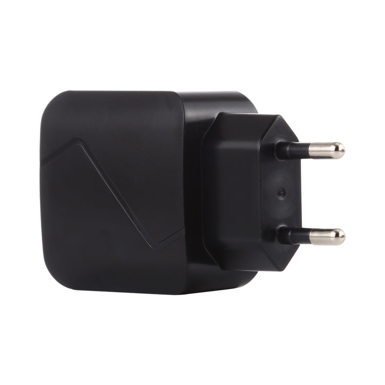 LZ-819A+C QC3.0 USB + PD 18W USB-C / Type-C Interfaces Travel Charger with Indicator Light, EU Pl...