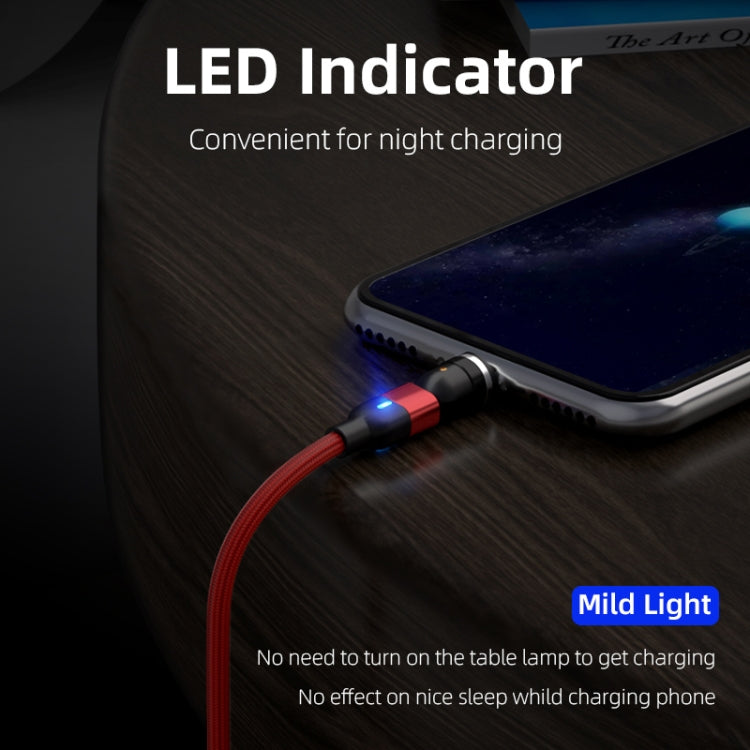 1m 3A Output 3 in 1 USB to 8 Pin + USB-C / Type-C + Micro USB 540 Degree Rotating Magnetic Data S...