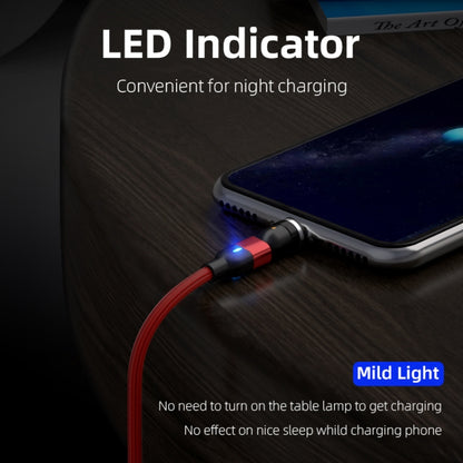 2m 3A Output 3 in 1 USB to 8 Pin + USB-C / Type-C + Micro USB 540 Degree Rotating Magnetic Data S...