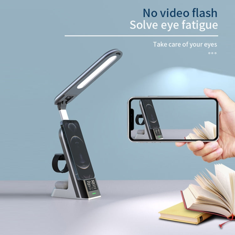 H33 7 in 1 15W Multi-function Desk Lamp Wireless Charger for Mobile Phones / Apple Watches / AirP...