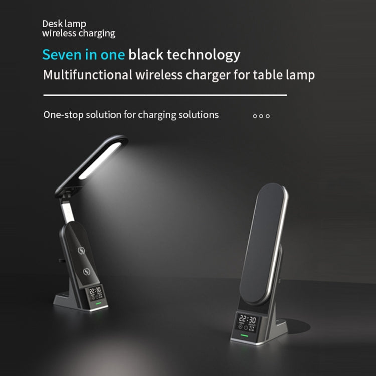 H33 7 in 1 15W Multi-function Desk Lamp Wireless Charger for Mobile Phones / Apple Watches / AirP...