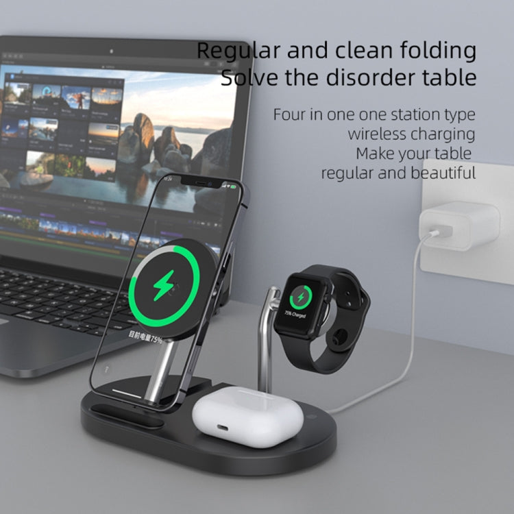 S20 4 in 1 15W Multifunctional Magnetic Wireless Charger with Night Light & Holder for Mobile Pho...