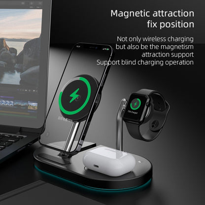 S20 4 in 1 15W Multifunctional Magnetic Wireless Charger with Night Light & Holder for Mobile Pho...