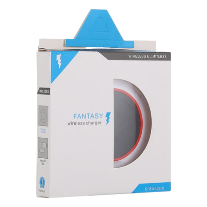FANTASY 5V 1A Output Qi Standard Ultra-thin Wireless Charger with Charging Indicator, Support QI ...