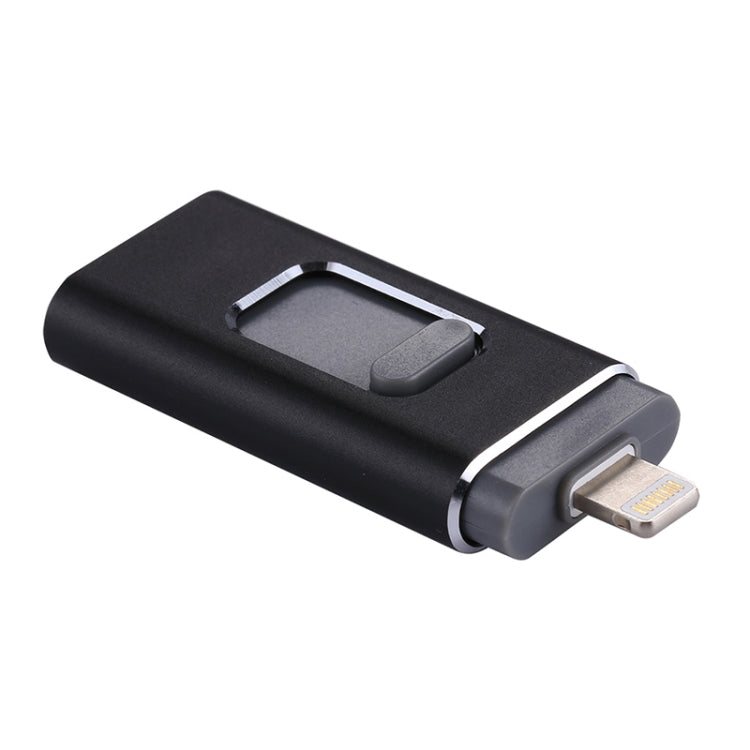 easyflash RQW-01B 3 in 1 USB 2.0 & 8 Pin & Micro USB 16GB Flash Drive, RQW-01B Black, RQW-01B Gol...