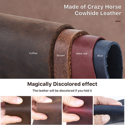 CF1042B For AirPods Pro Crazy Horse Texture Convenient Multifunction Earphone Protective Leather ...