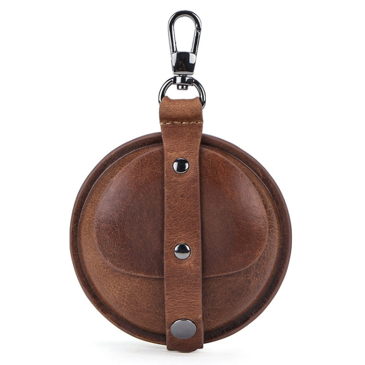 CF1042B For AirPods Pro Crazy Horse Texture Convenient Multifunction Earphone Protective Leather ...