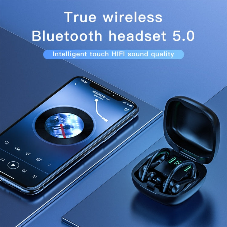 258 Wireless Ear-mounted Bluetooth Earphone with Charging Box & Digital Display, Support Touch & ...