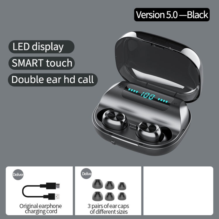 263 TWS CVC8.0 Noise Cancelling Bluetooth Earphone with Charging Box, Support Touch & Three-scree...