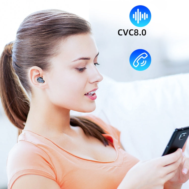 263 TWS CVC8.0 Noise Cancelling Bluetooth Earphone with Charging Box, Support Touch & Three-scree...