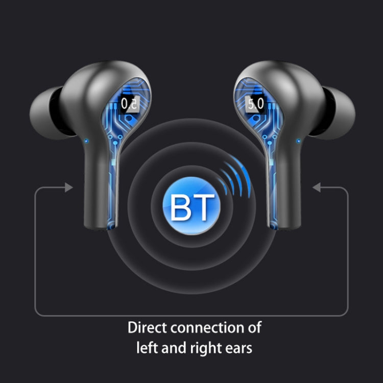 278 TWS External Noise Cancelling Touch Bluetooth Earphone with Charging Box, Support LED Power D...