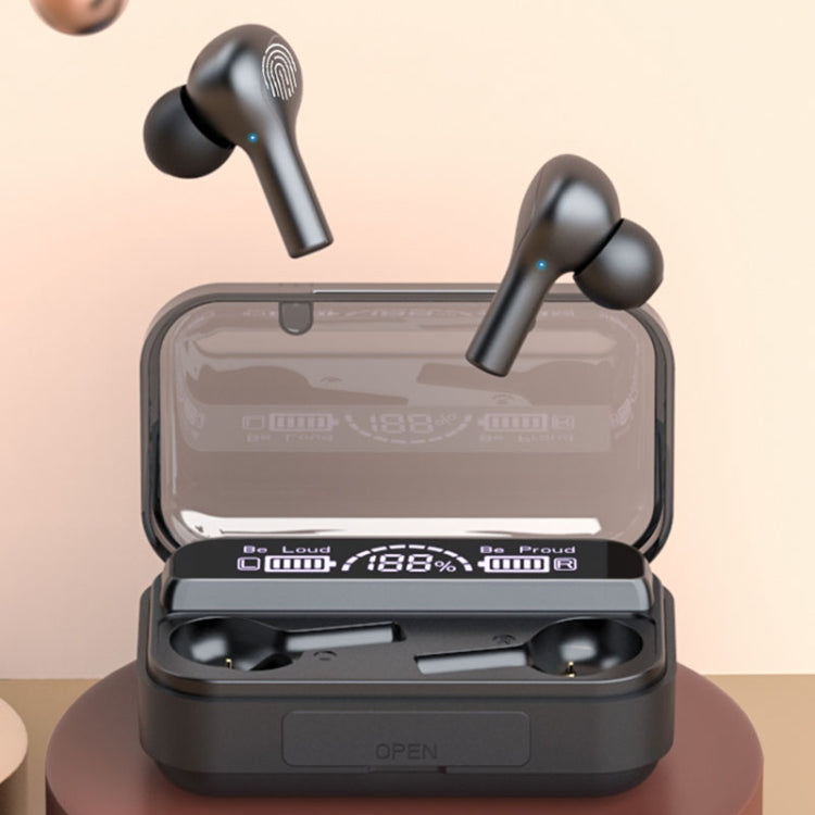 278 TWS External Noise Cancelling Touch Bluetooth Earphone with Charging Box, Support LED Power D...