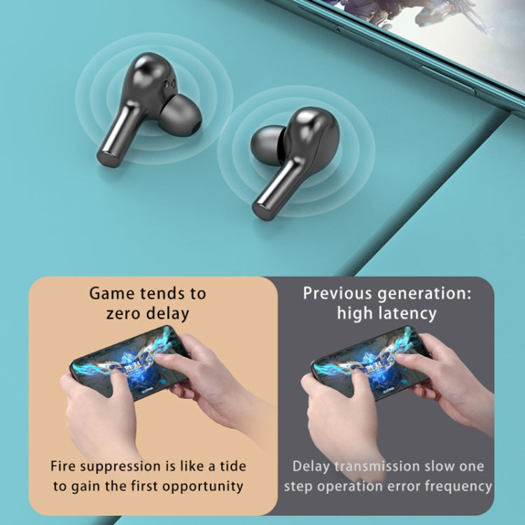278 TWS External Noise Cancelling Touch Bluetooth Earphone with Charging Box, Support LED Power D...