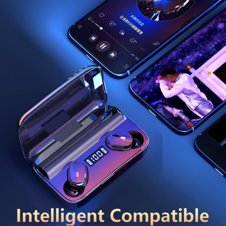 A9 TWS CVC8.0 and DSP Dual Noise Cancelling Bluetooth Earphone with Magnetic Charging Box & LED D...