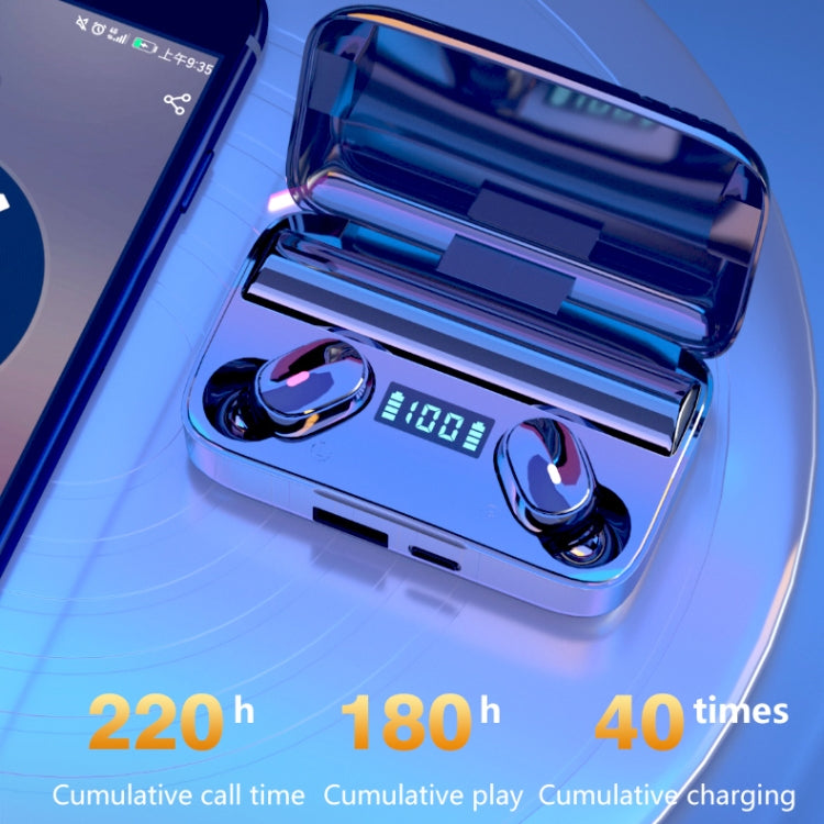 A9 TWS CVC8.0 and DSP Dual Noise Cancelling Bluetooth Earphone with Magnetic Charging Box & LED D...