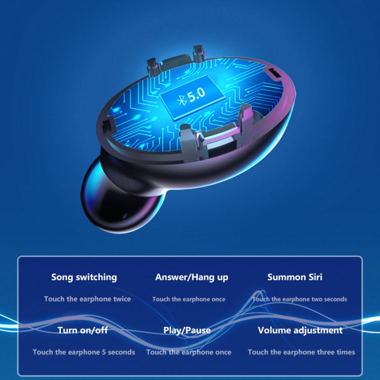 A9 TWS CVC8.0 and DSP Dual Noise Cancelling Bluetooth Earphone with Magnetic Charging Box & LED D...