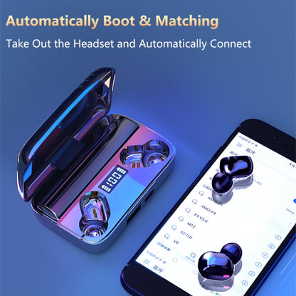 A9 TWS CVC8.0 and DSP Dual Noise Cancelling Bluetooth Earphone with Magnetic Charging Box & LED D...