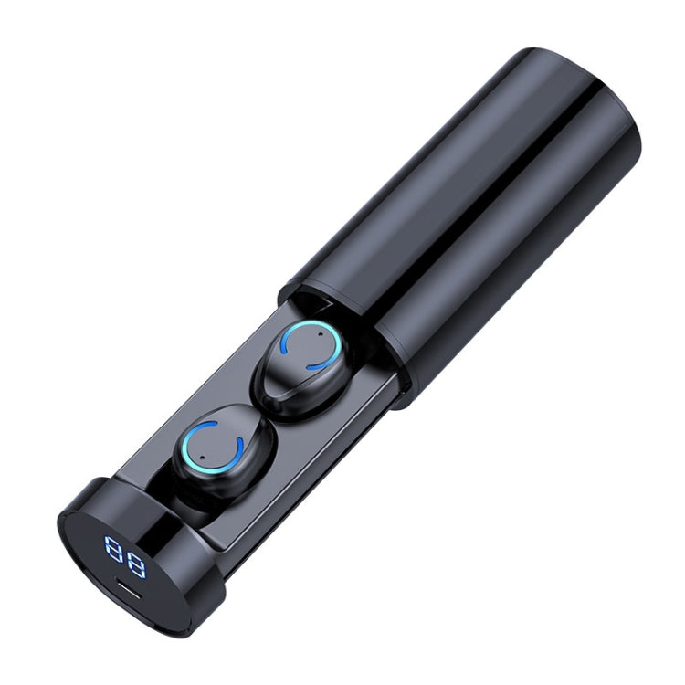 F9-6 TWS CVC8.0 Noise Cancelling Touch Bluetooth Earphone with Pull-out Cylindrical Charging Box,...