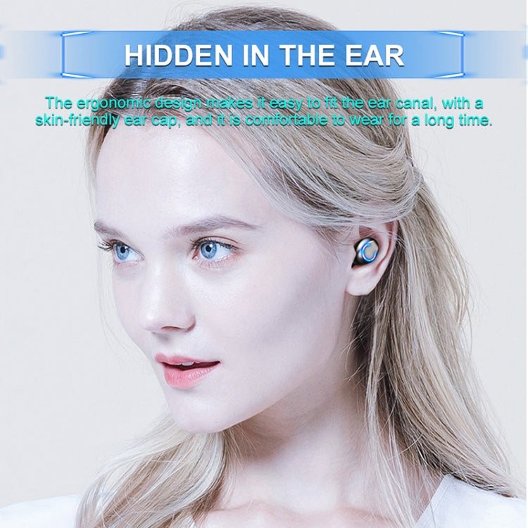 F9-6 TWS CVC8.0 Noise Cancelling Touch Bluetooth Earphone with Pull-out Cylindrical Charging Box,...