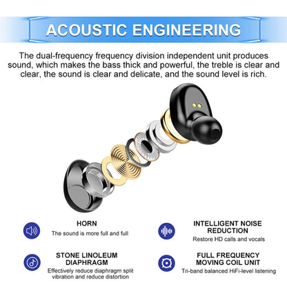 F9-6 TWS CVC8.0 Noise Cancelling Touch Bluetooth Earphone with Pull-out Cylindrical Charging Box,...