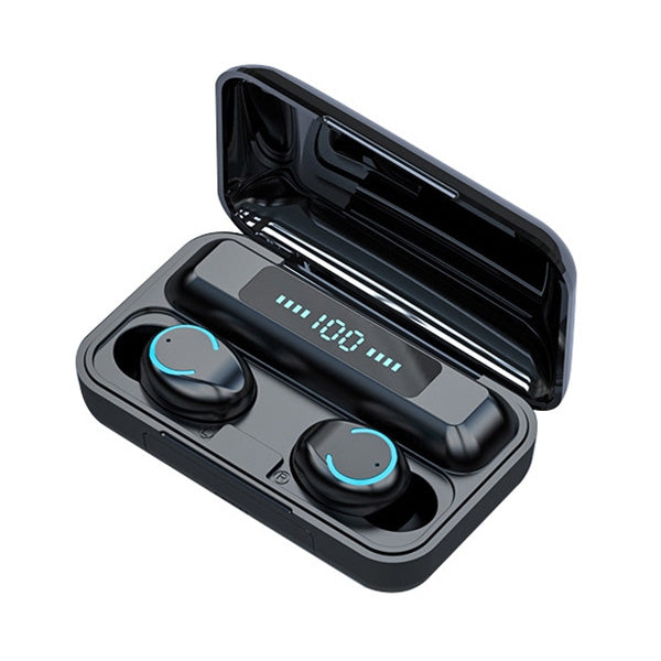 F9-9 TWS CVC8.0 Noise Cancelling Bluetooth Earphone with Charging Box, Support Touch Lighting Eff...