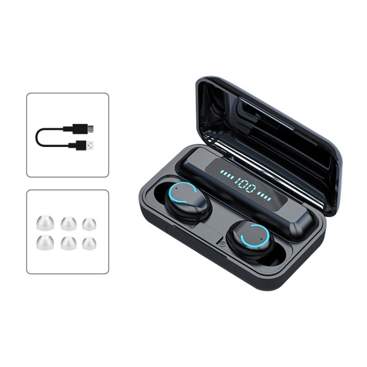 F9-9 TWS CVC8.0 Noise Cancelling Bluetooth Earphone with Charging Box, Support Touch Lighting Eff...