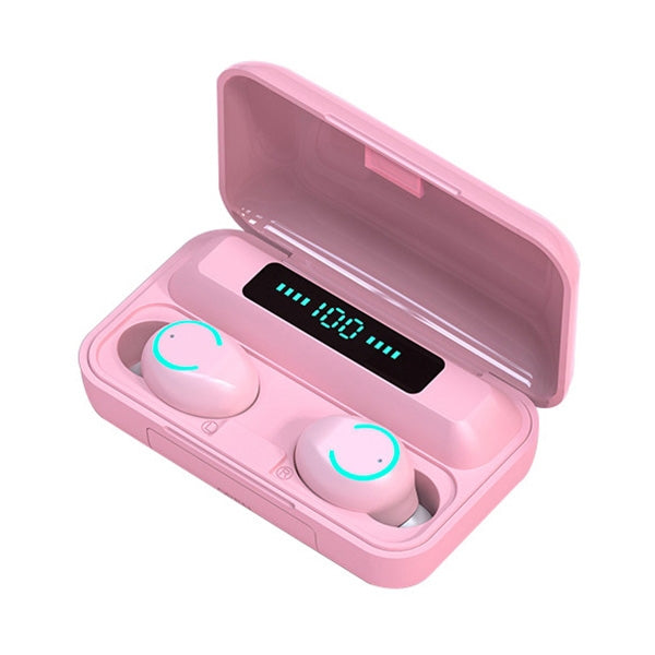 F9-9 TWS CVC8.0 Noise Cancelling Bluetooth Earphone with Charging Box, Support Touch Lighting Eff...