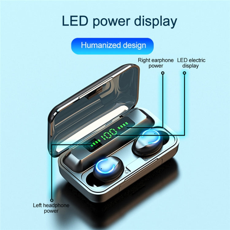F9-9 TWS CVC8.0 Noise Cancelling Bluetooth Earphone with Charging Box, Support Touch Lighting Eff...